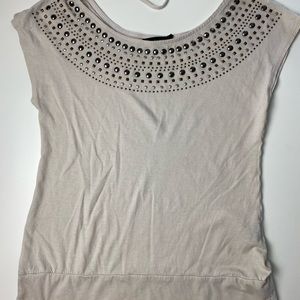 Rock & Republic Studded Short Sleeve Top Small